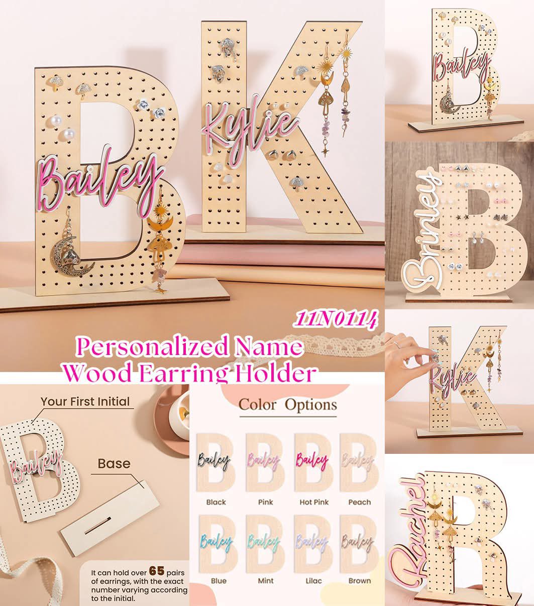 Custom Name Earring Tree | 2-4 Week TAT