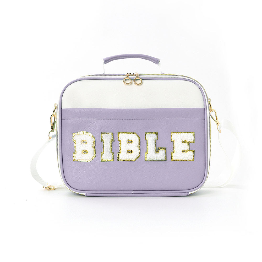 Pastel Chenille BIBLE Patch Bible Cases, 6 Colors - 2-4 Week TAT