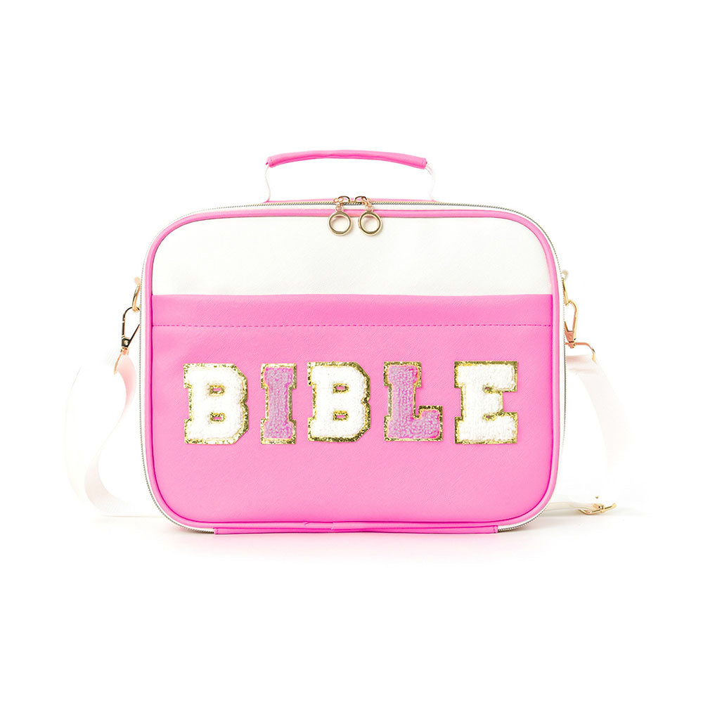 Pastel Chenille BIBLE Patch Bible Cases, 6 Colors - 2-4 Week TAT