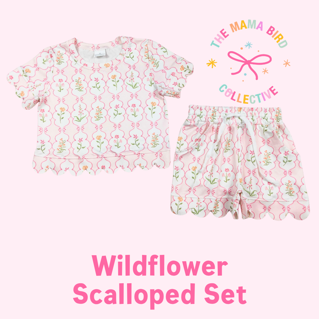 🌸 PRINTED SCALLOPED SETS ✨ | 3-6M–14/16T | 1-2 WEEK TAT 💗