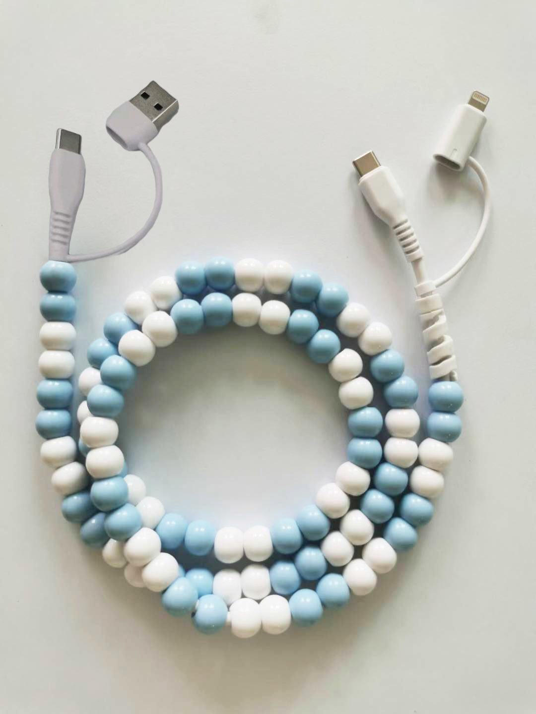 4-in-1 Beaded Lightening Phone Charger - 30 Options | 2-4 Week TAT