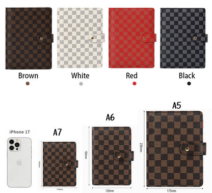 📚✨ Leatherette Checkered Notebooks + A5/A6/A7 | 3–4 WEEK TAT ✨