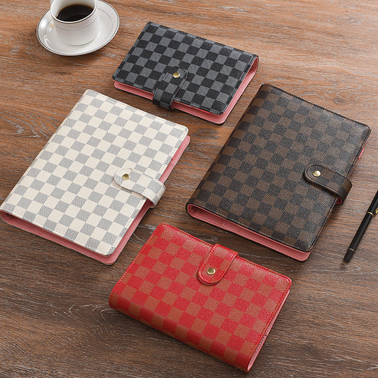 📚✨ Leatherette Checkered Notebooks + A5/A6/A7 | 3–4 WEEK TAT ✨