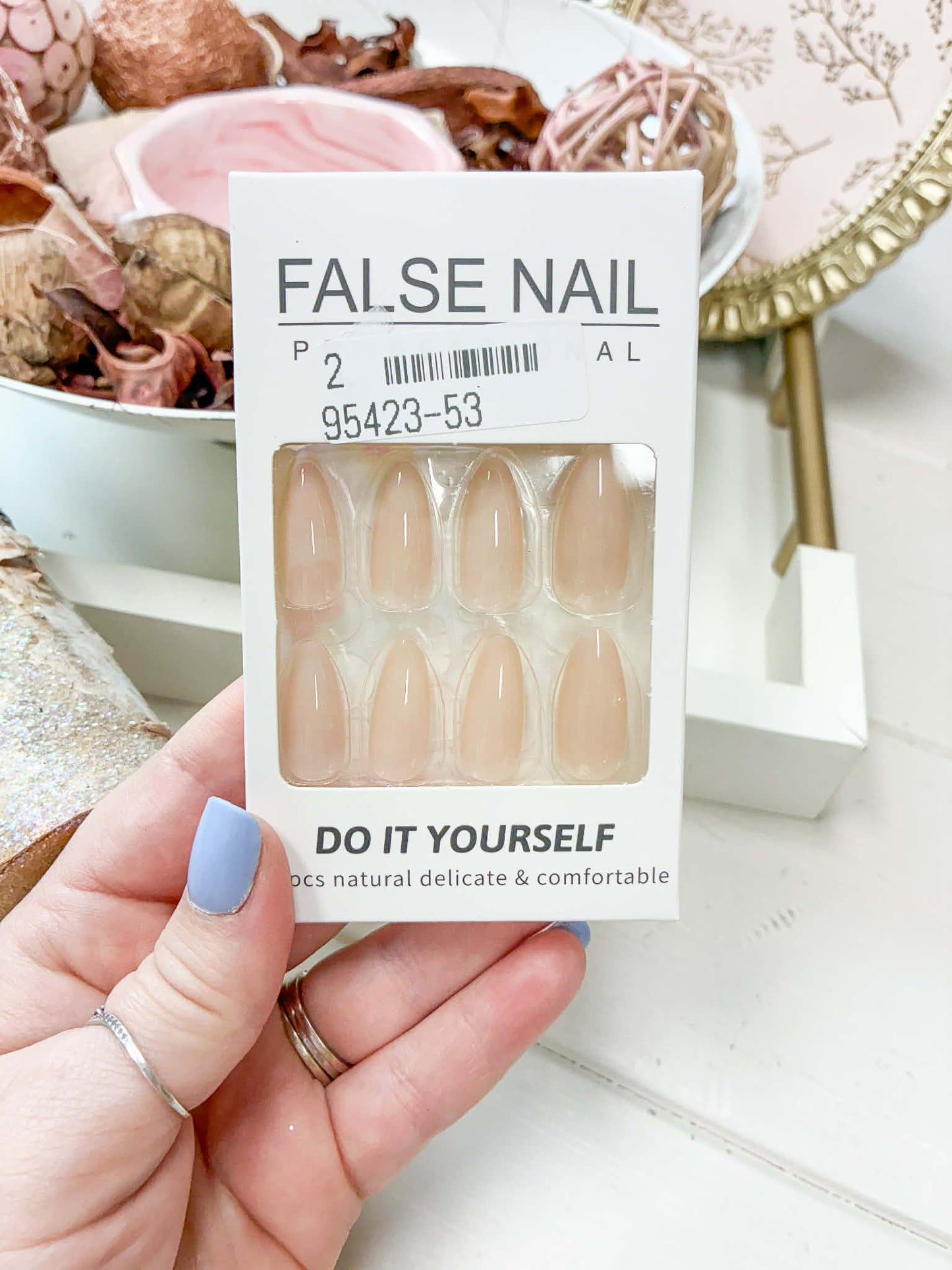 Sheer Neutral Almond Shaped Press On Nails - 24 Pieces with Glue! IN STOCK/READY TO SHIP!