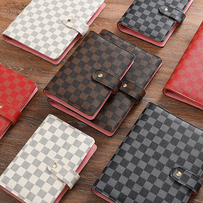 📚✨ Leatherette Checkered Notebooks + A5/A6/A7 | 3–4 WEEK TAT ✨