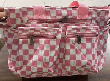 🖤🤍 CORDUROY CHECKERED TOTE BAG + 4 COLORS | 3–4 WEEK TAT 🤍🖤