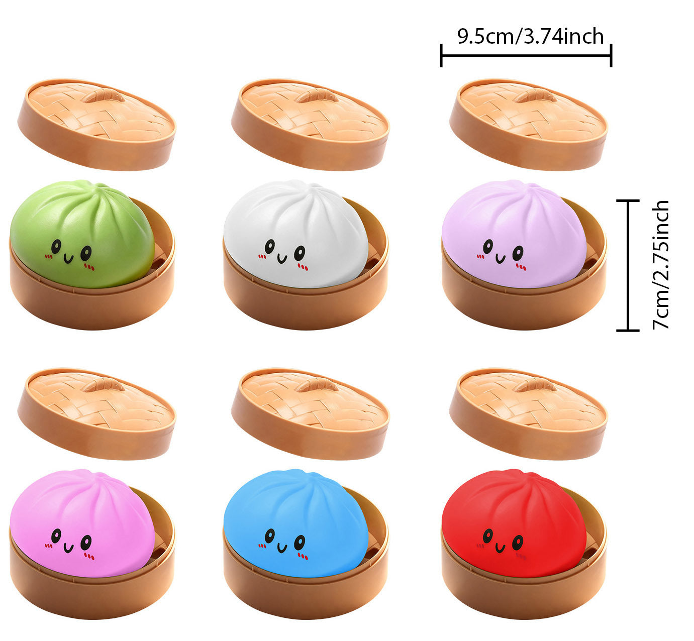 🥟 Viral Dumpling Squishy Stress Ball (With Mini Bowl!) 14 Colors | 3-4 Week TAT