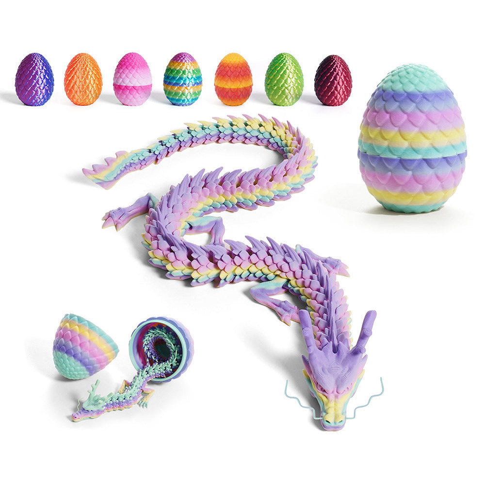 🐉 3D Printed Articulated Dragon with Dragon Egg | 3-4 Week TAT