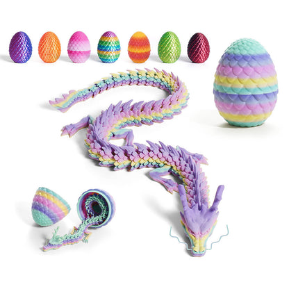 🐉 3D Printed Articulated Dragon with Dragon Egg | 3-4 Week TAT