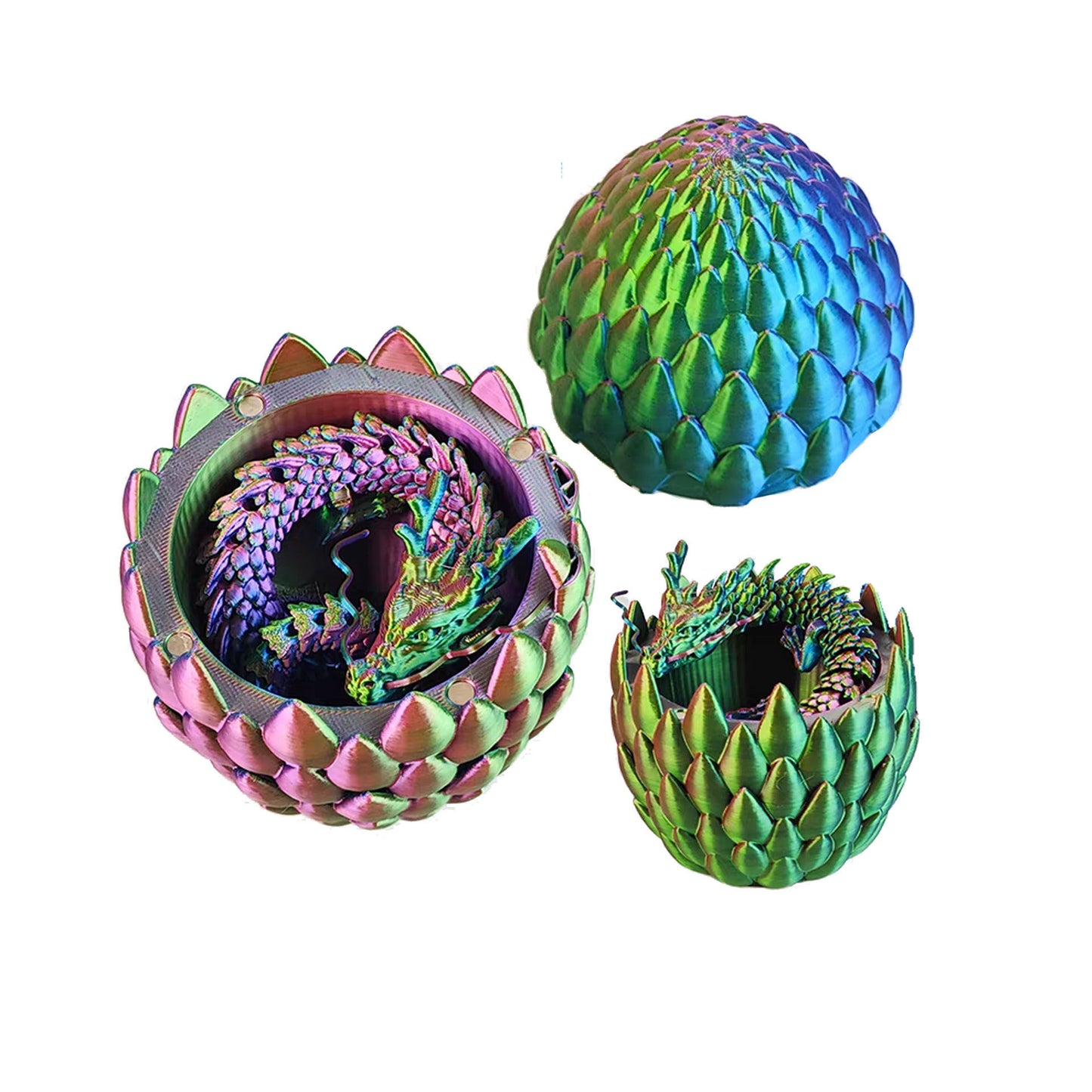 🐉 3D Printed Articulated Dragon with Dragon Egg | 3-4 Week TAT