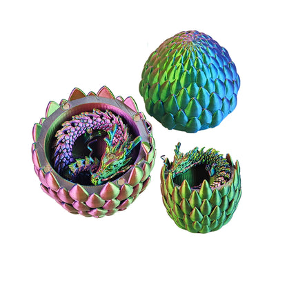 🐉 3D Printed Articulated Dragon with Dragon Egg | 3-4 Week TAT