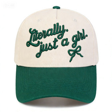 Embroidered Literally Just a Girl Snap Back Hat (6 Color Options) | 2-4 Week TAT