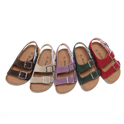 👡 Kid’s Suede Velcro Buckle Sandals | 15 Colors | Sizes 6.5C–2Y | 3-4 WEEK TAT 👡
