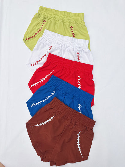 🏈⚾ Mommy & Me Game Day High-Waisted Shorts | Baseball + Football | 6-8 WEEK TAT ⚾🏈