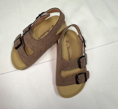 👡 Kid’s Suede Velcro Buckle Sandals | 15 Colors | Sizes 6.5C–2Y | 3-4 WEEK TAT 👡