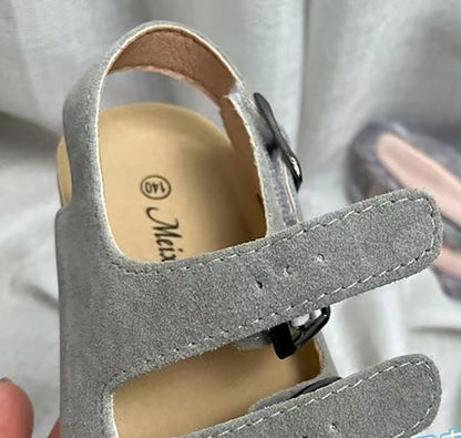 👡 Kid’s Suede Velcro Buckle Sandals | 15 Colors | Sizes 6.5C–2Y | 3-4 WEEK TAT 👡