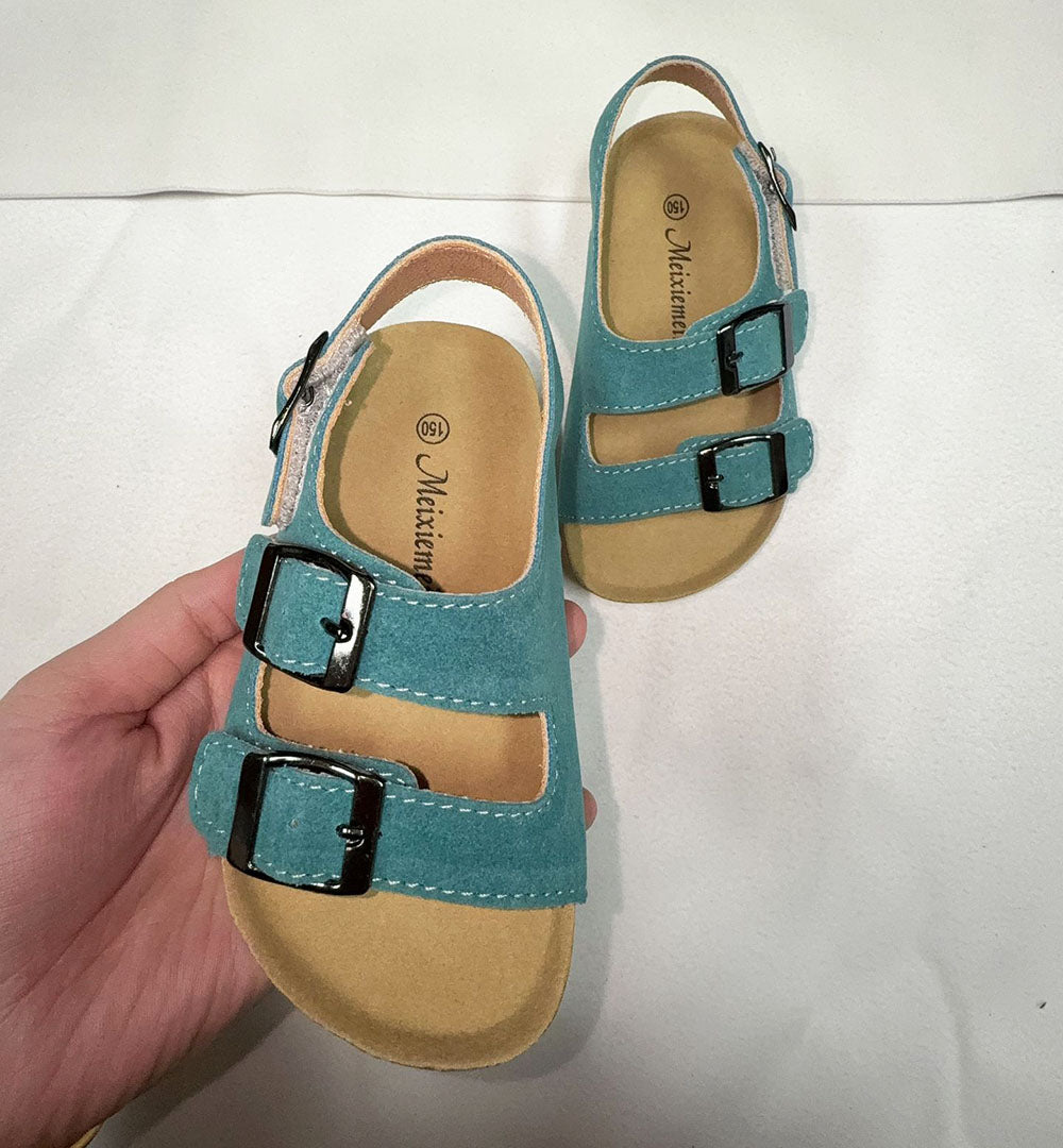 👡 Kid’s Suede Velcro Buckle Sandals | 15 Colors | Sizes 6.5C–2Y | 3-4 WEEK TAT 👡
