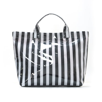 ☀️ Striped Summer PVC Tote Bag - 16 Colors/Print Options! | 3-4 Week TAT