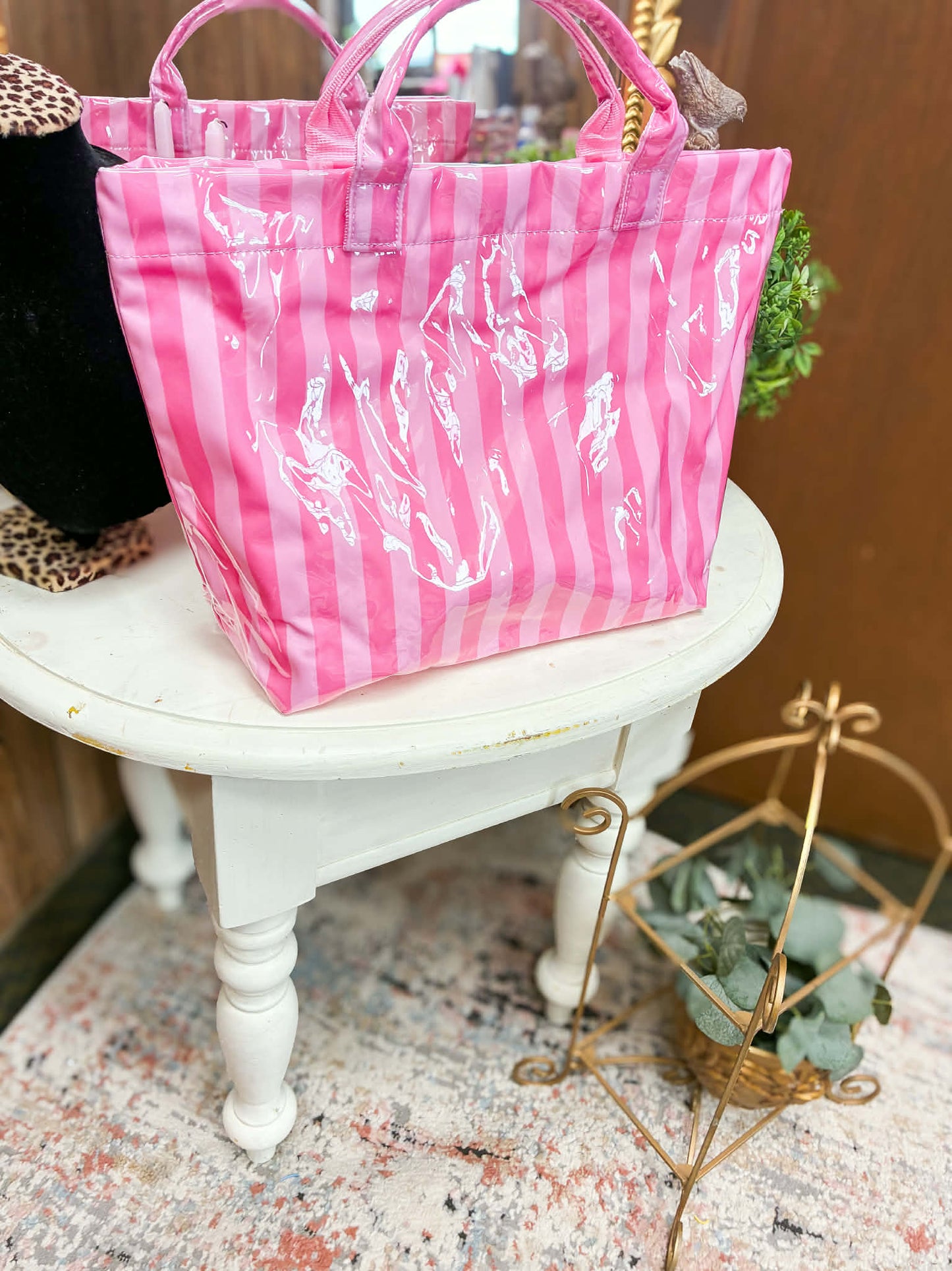 ☀️ Striped Summer PVC Tote Bag - 16 Colors/Print Options! | 3-4 Week TAT
