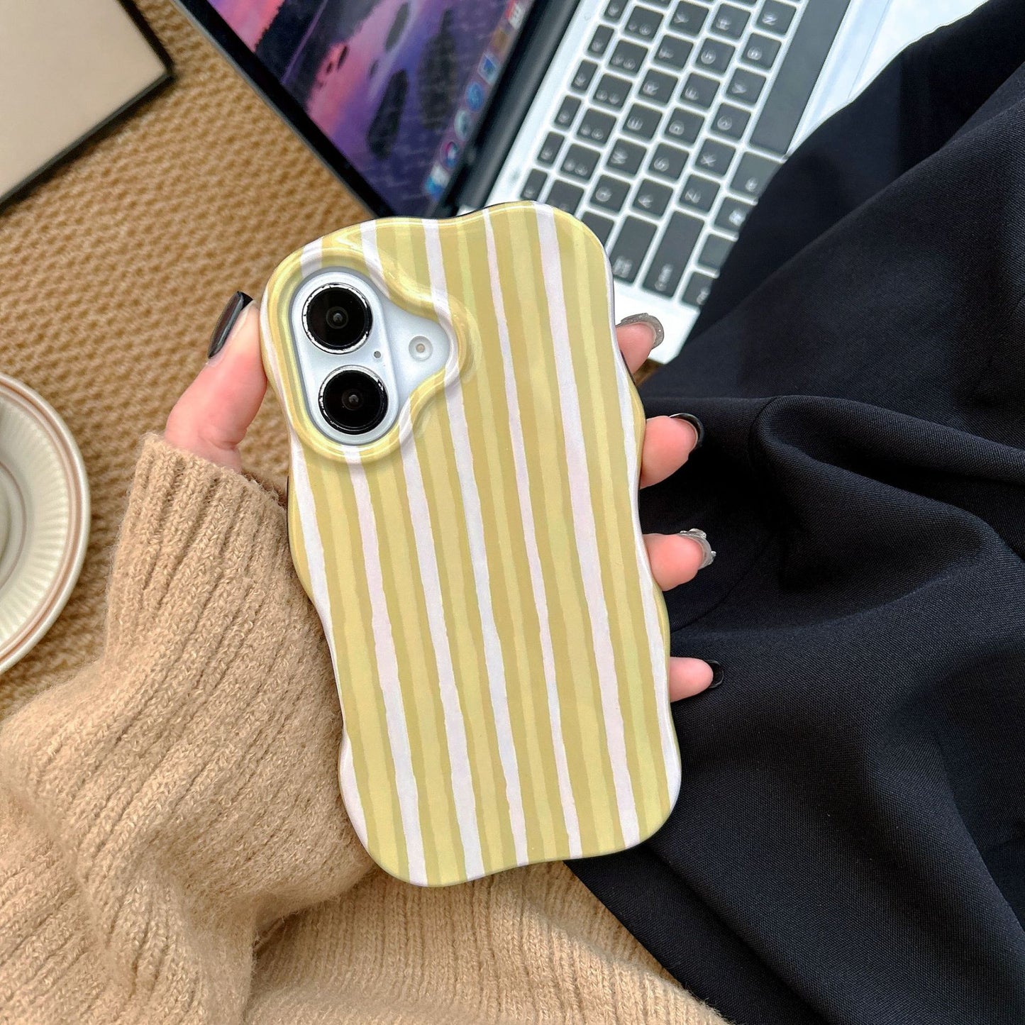 📱🌊 Striped Wave Protective iPhone Case | iPhone 13–17 Models | 5 Colors | 3–4 Week TAT
