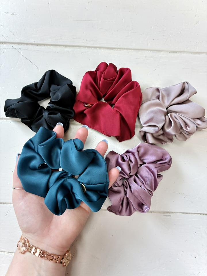 Satin Scrunchies - 4" Diameter (Regular Size) READY TO SHIP/PICK UP