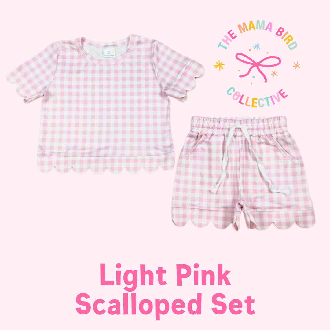 🌸 Darling Gingham Scalloped Sets ✨ | 3-6M–14/16T | 1-2 WEEK TAT 💗