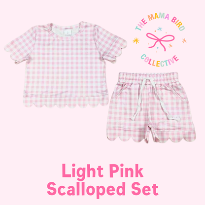 🌸 Darling Gingham Scalloped Sets ✨ | 3-6M–14/16T | 1-2 WEEK TAT 💗