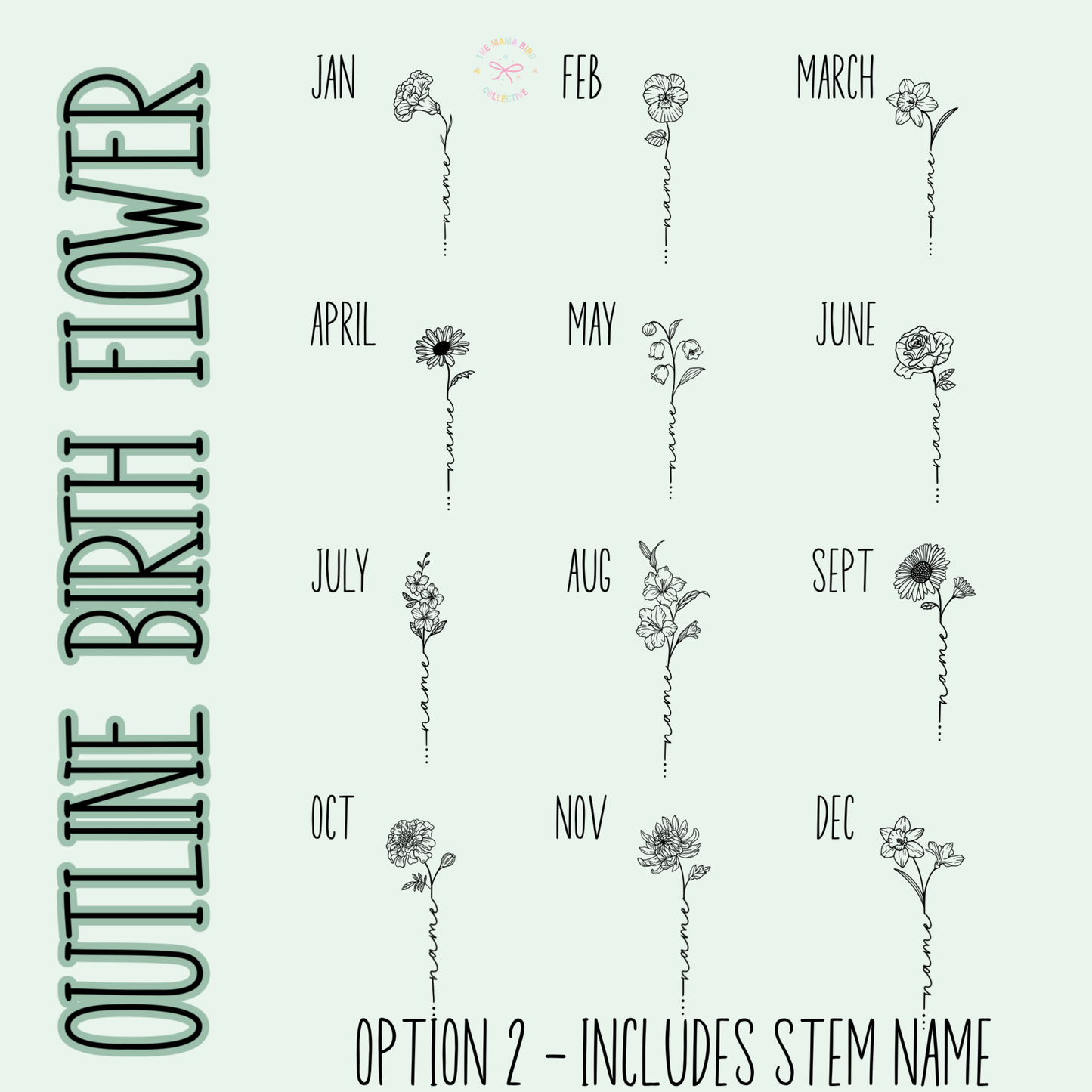 💐✨ Custom Birth Flower Tees + Personalized Options | 14 BUSINESS DAY TAT