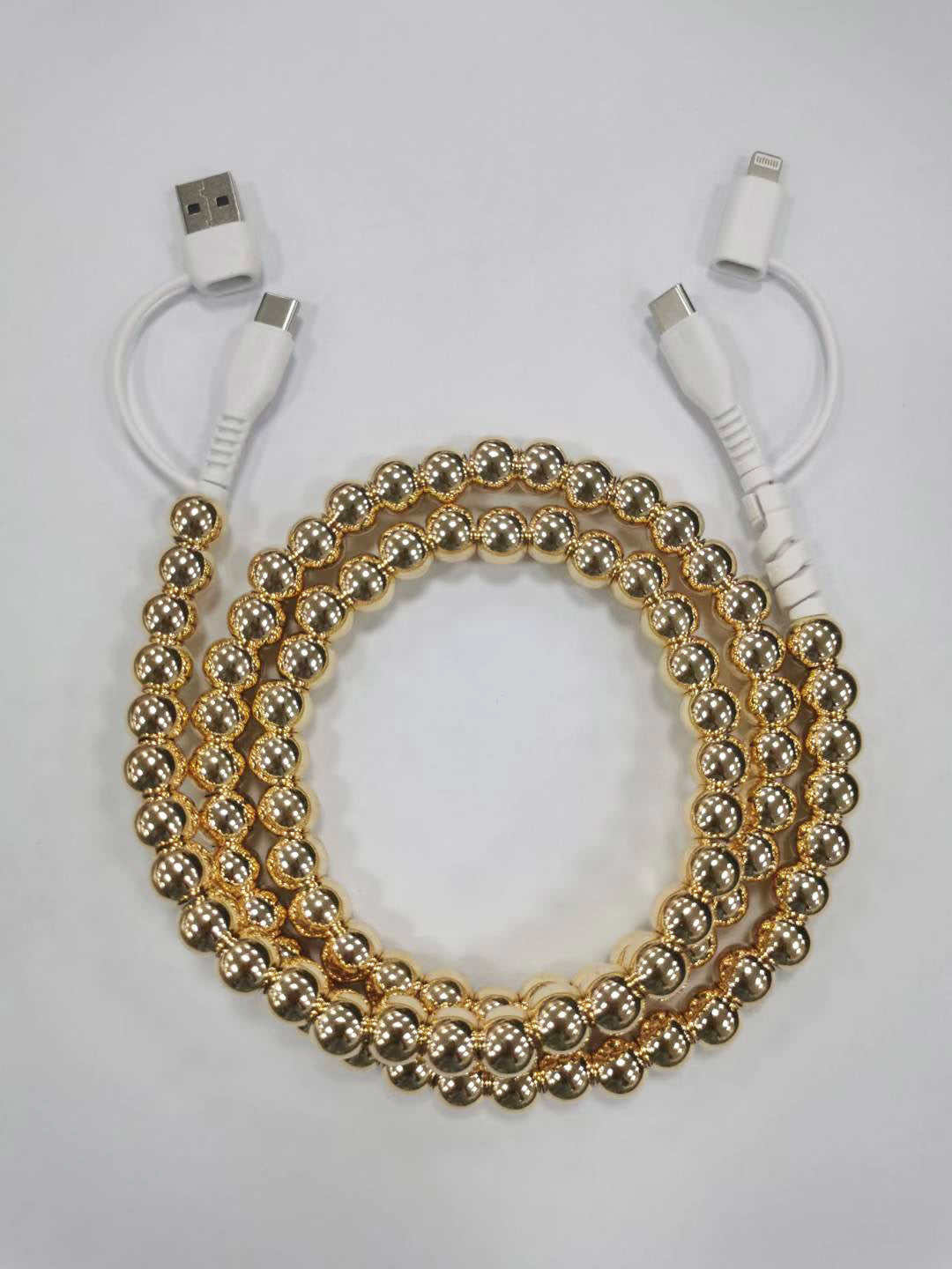 4-in-1 Beaded Lightening Phone Charger - 30 Options | 2-4 Week TAT