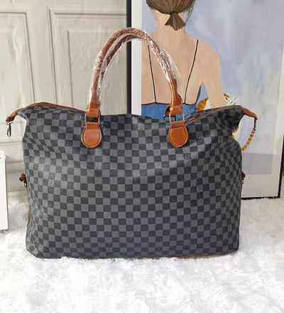 Faux Leather Checkered Weekender - 3 Colors | 2-4 Week TAT