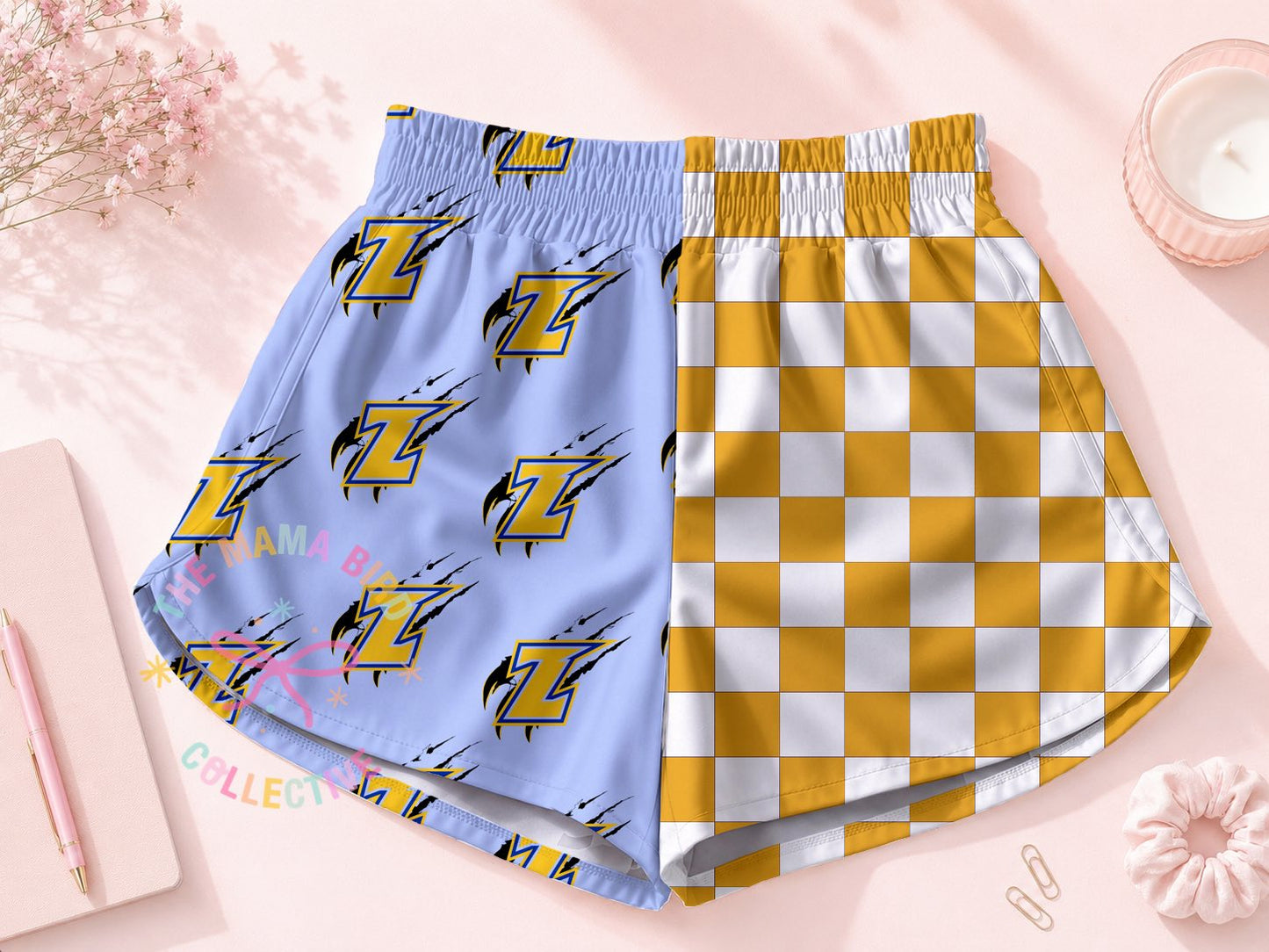 ✨🏈 Mommy & Me CUSTOM MASCOT SPLIT SHORTS| Sizes 12/24M to 2XL | 3-4 WEEK TAT 🏁✨