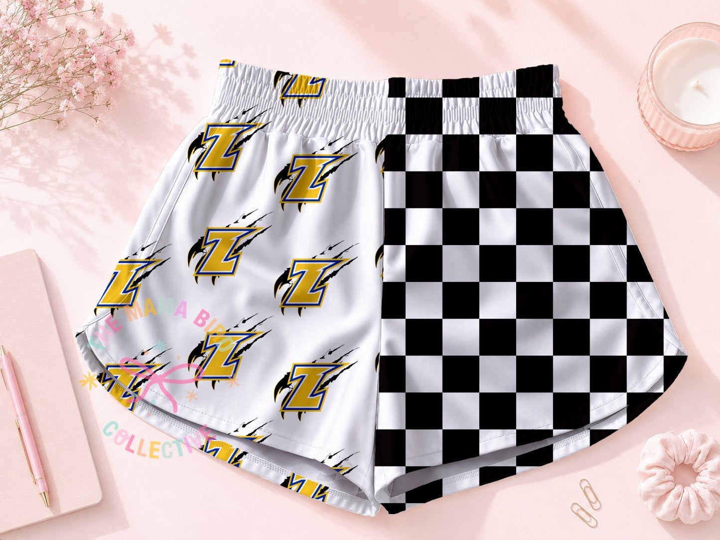 ✨🏈 Mommy & Me CUSTOM MASCOT SPLIT SHORTS| Sizes 12/24M to 2XL | 3-4 WEEK TAT 🏁✨