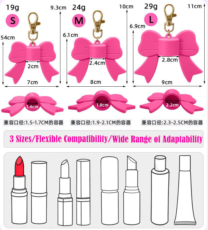 🎀 Silicone Bow Chapstick & Lipstick Holder - THREE sizes & NINE colors! | 3-4 Week TAT