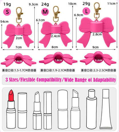 🎀 Silicone Bow Chapstick & Lipstick Holder - THREE sizes & NINE colors! | 3-4 Week TAT