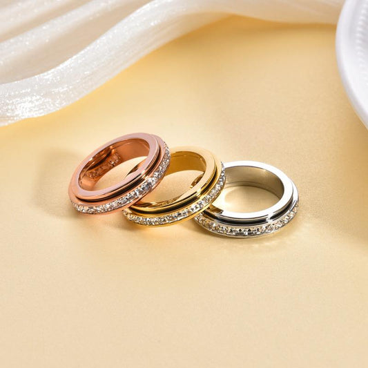 ✨💍 Zirconia Spinning Fidget Rings + Sizes 5–11 | 3–4 Week TAT 💍✨