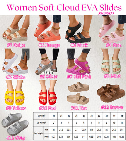 ☁️👡 Women’s Cloud Soft EVA Slides Sandals 13 COLORS!!! + Sizes EUR 33-42 | 3-4 WEEK TAT