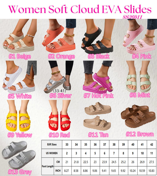 ☁️👡 Women’s Cloud Soft EVA Slides Sandals 13 COLORS!!! + Sizes EUR 33-42 | 3-4 WEEK TAT