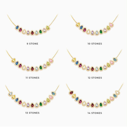 Tears of Joy Birthstone Necklace 💗💎 Up to 14 Stones! | 3-5 Week TAT