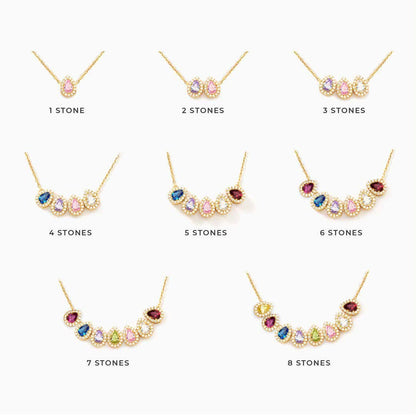 Tears of Joy Birthstone Necklace 💗💎 Up to 14 Stones! | 3-5 Week TAT