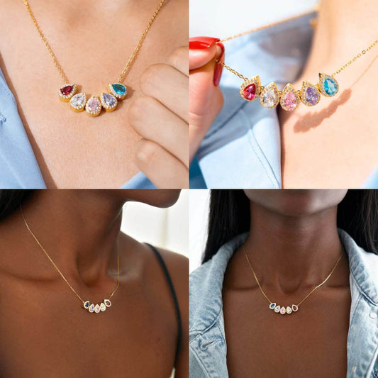Tears of Joy Birthstone Necklace 💗💎 Up to 14 Stones! | 3-5 Week TAT