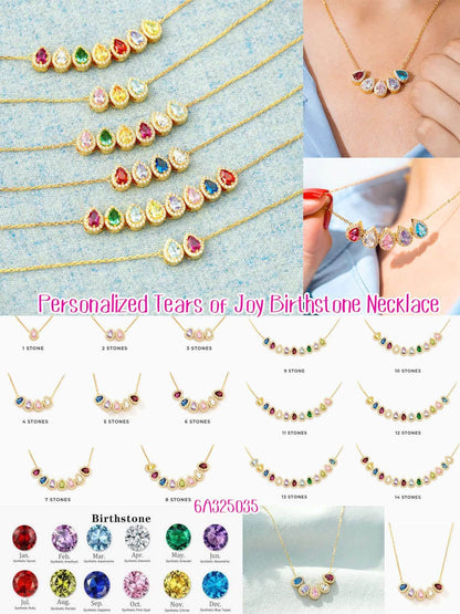 Tears of Joy Birthstone Necklace 💗💎 Up to 14 Stones! | 3-5 Week TAT