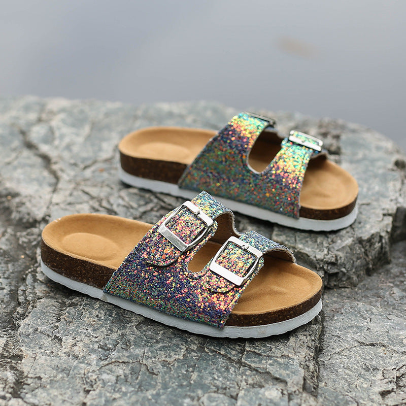 ✨ Cork Footbed Shimmer Sandals 👡 FIVE COLORS! Sizes EUR 35–44 | 3-4 Week TAT