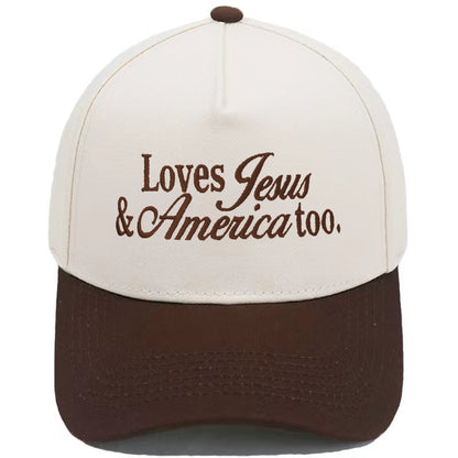 Embroidered Loves Jesus & America Too Snap Back Hat (13 Colors) | 2-4 Week TAT