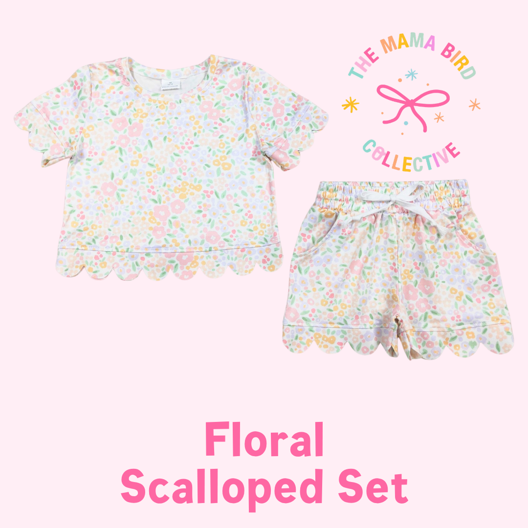 🌸 PRINTED SCALLOPED SETS ✨ | 3-6M–14/16T | 1-2 WEEK TAT 💗