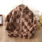 Super Plush Monochrome Checkered Zip-Up Jackets, 6 Colors | 2-4 Week TAT