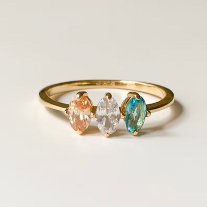 💎✨ MARQUISE BIRTHSTONE RINGS | SIZES 5-12 | SILVER, GOLD, OR ROSE GOLD PLATED STAINLESS STEEL | 3-5 WEEK TAT