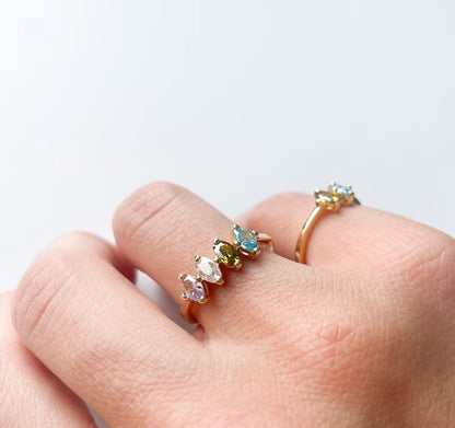💎✨ MARQUISE BIRTHSTONE RINGS | SIZES 5-12 | SILVER, GOLD, OR ROSE GOLD PLATED STAINLESS STEEL | 3-5 WEEK TAT
