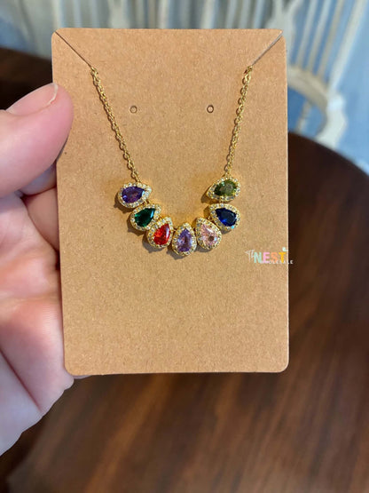Tears of Joy Birthstone Necklace 💗💎 Up to 14 Stones! | 3-5 Week TAT