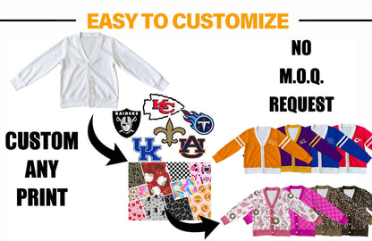 💜🐯 Custom Game Day Cardigans | Kids 2/3T–13/14T & Adults S–5XL | 3–6 Week TAT 🏈