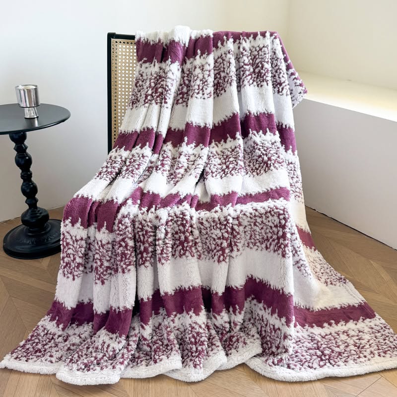 ☁️🎀 Ultimate Plush Snow Stripe Blanket | 8 Colors | XS–XXL | 3–5 WEEK TAT